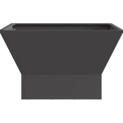 Eldstad i fyrkantig design - Bärbar och rostbeständig | Färg: Svart | Storlek: 60x60x35 cm