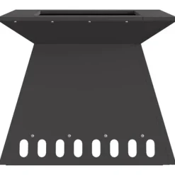 Eldstad i svart stål med industriell design | Storlek: 48x48x40 cm