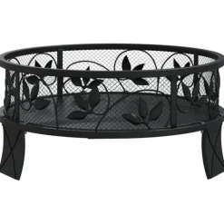 New Eldstad med eldgaffel 50 cm XXL stål Öppna Spisar
