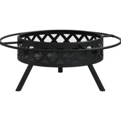 vidaXL Eldstad med eldgaffel 70 cm XXL stål