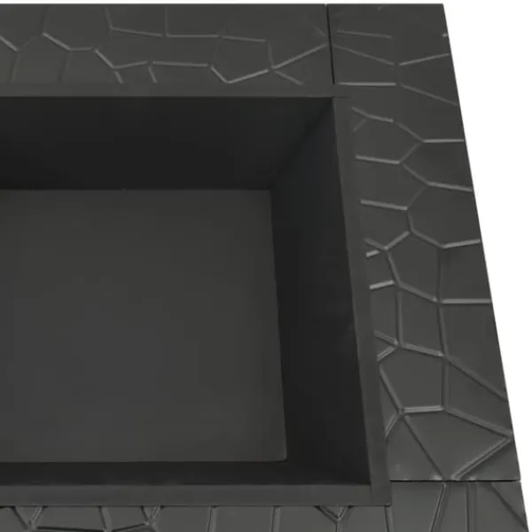 Clearance Eldstad med eldgaffel 79x79x46,5 cm XXL stål - Eldskål - Eldfat - Home & Living Öppna Spisar