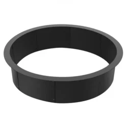 Online Eldstad Ring, 114.3x99.1x25.4 cm, Svart, Kolstål Tillbehör Till Vedeldade Kaminer & Öppna Spisar