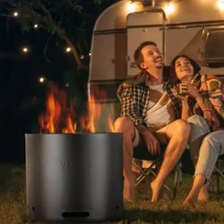Eldstad, Rökfri eldstadsspis, 49x39 cm, Svart, Rostfritt stål