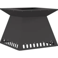 vidaXL Eldstad Svart 60 x 60 x 50 cm Kallvalsat stål