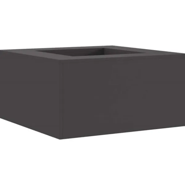 vidaXL Eldstad Svart 80 x 80 x 40 cm Kallvalsat stål