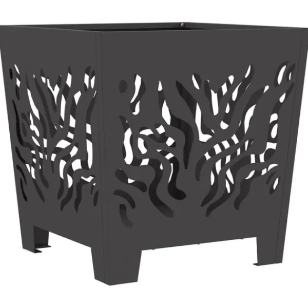 vidaXL Eldstad Svart 40 x 40 x 40 cm Stål