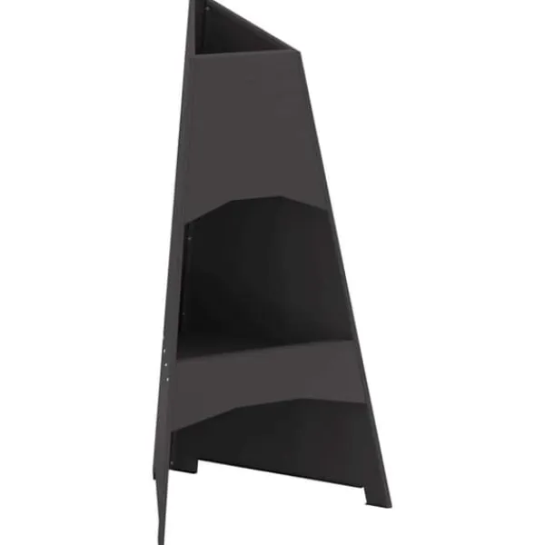 vidaXL Eldstad Svart 50 x 50 x 95 cm Stål