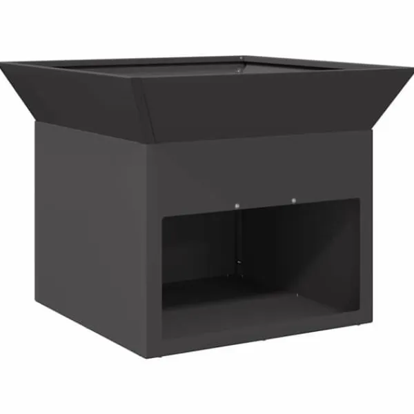 vidaXL Eldstad Svart 50 x 50 x 40 cm Stål