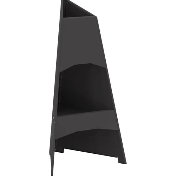 vidaXL Eldstad Svart 50 x 50 x 95 cm Stål