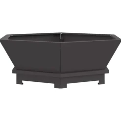 Eldstad Svart 75 x 75 x 28 cm Stål Vedeldade Kaminer