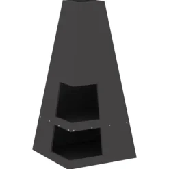vidaXL Eldstad Svart 50 x 50 x 100 cm Stål