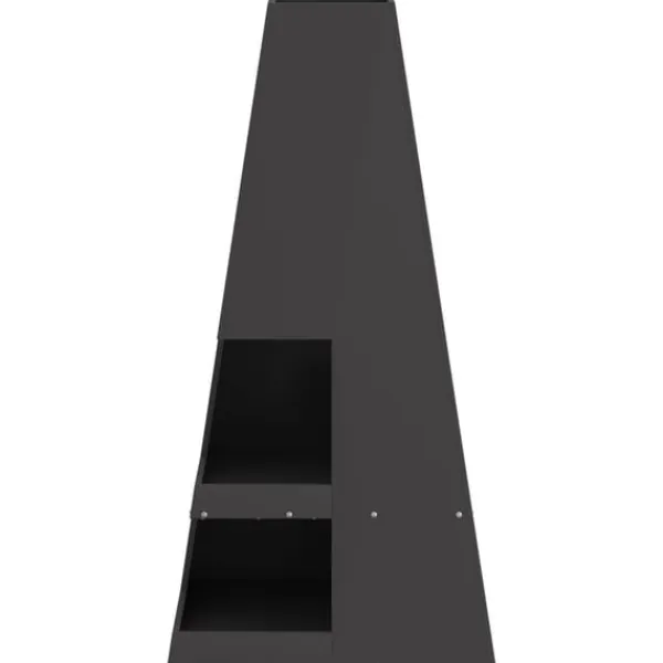 vidaXL Eldstad Svart 50 x 50 x 100 cm Stål