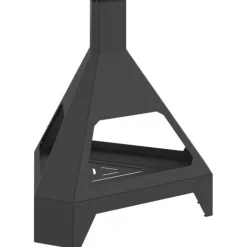 vidaXL Eldstad Svart 50 x 43 x 52 cm Stål