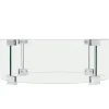 Online Eldstad Vindskydd, 435 x 170 mm glasflamskydd, 6 mm härdat glas, för propan, gas, utomhus, uteplats, bakgård Tillbehör Till Vedeldade Kaminer & Öppna Spisar