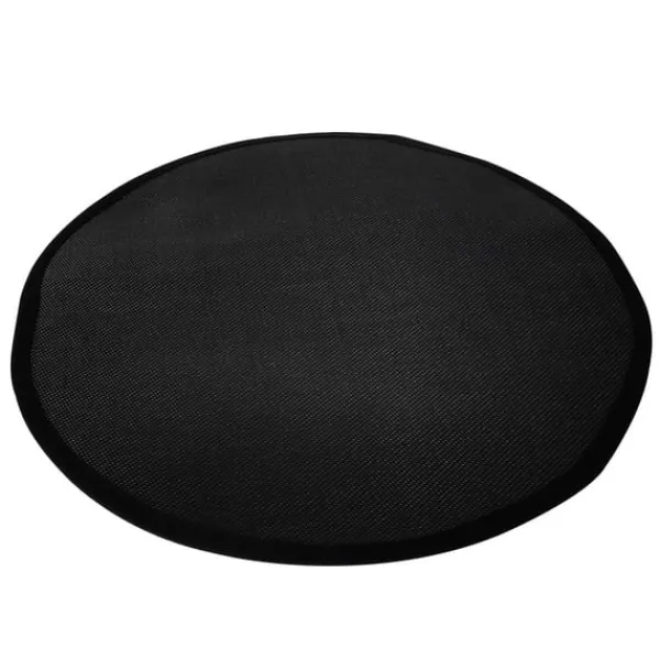 Eldstadsmatta - 39 Tum Rund (99 cm) - Svart