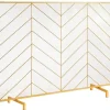 Hot Eldstadsskärm Enkelpanel, Stark Iron Mesh, 980(L)x758(H)MM, Gnistskydd, Enkel installation, Fristående brandstängsel. Tillbehör Till Vedeldade Kaminer & Öppna Spisar