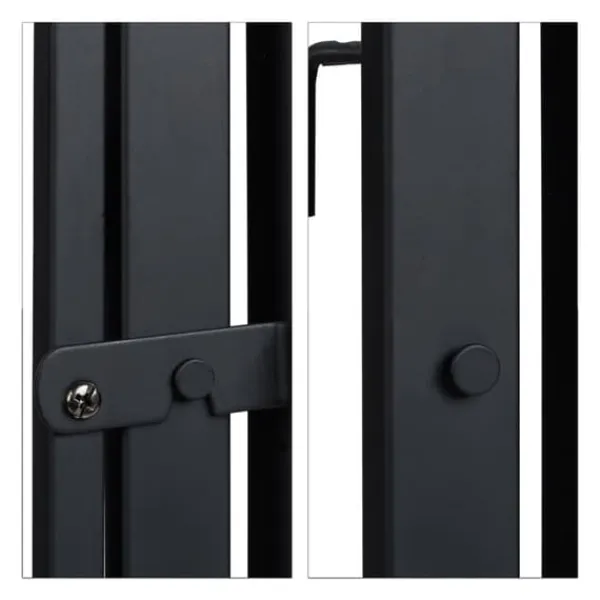 Eldstadsskydd, Metall, 76x223,5x1,3 cm, Svart