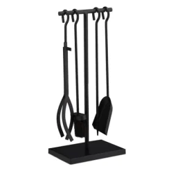 Best Eldstadsverktygsset, 57x25x18 cm, Svart, Stål Tillbehör Till Vedeldade Kaminer & Öppna Spisar