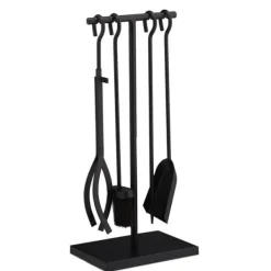 Best Eldstadsverktygsset, 57x25x18 cm, Svart, Stål Tillbehör Till Vedeldade Kaminer & Öppna Spisar
