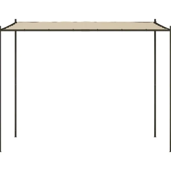 Best Elegant beige paviljong 3x3 m med stålram och vattentåligt tyg | Färg: Beige | Storlek: 3x3 m Valvbågar, Spaljéer, Bersåer & Pergolor
