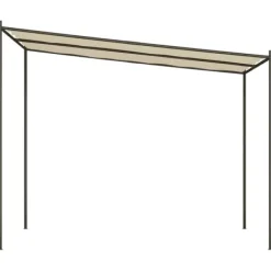 Best Elegant beige paviljong 3x3 m med stålram och vattentåligt tyg | Färg: Beige | Storlek: 3x3 m Valvbågar, Spaljéer, Bersåer & Pergolor