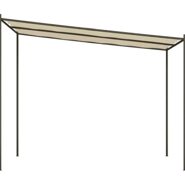 Best Elegant beige paviljong 3x3 m med stålram och vattentåligt tyg | Färg: Beige | Storlek: 3x3 m Valvbågar, Spaljéer, Bersåer & Pergolor