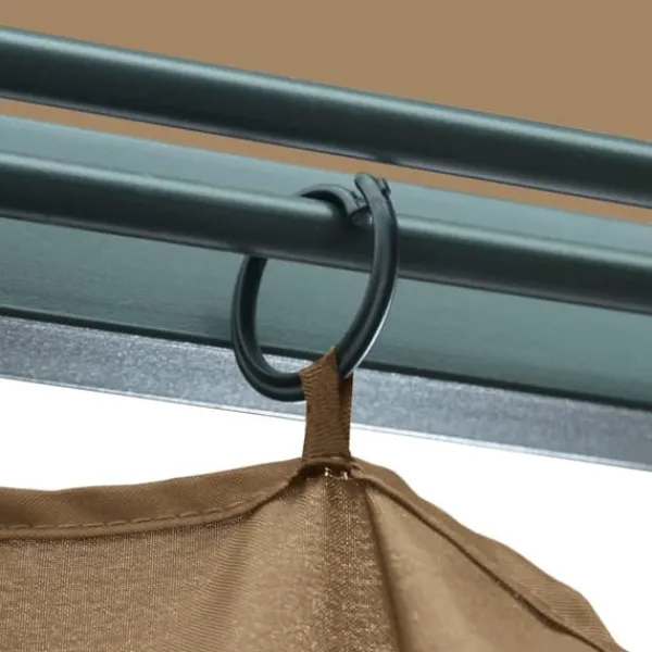 Online Elegant paviljong med draperier för utomhusbruk | Färg: Taupe | Storlek: 400x300 cm Tält & Lusthus