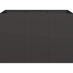 Elegant planteringskärl i kallvalsat stål | 120x80x80 cm | Färg: Svart