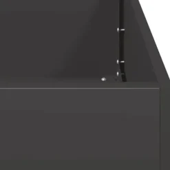Elegant planteringskärl i kallvalsat stål | 120x80x80 cm | Färg: Svart