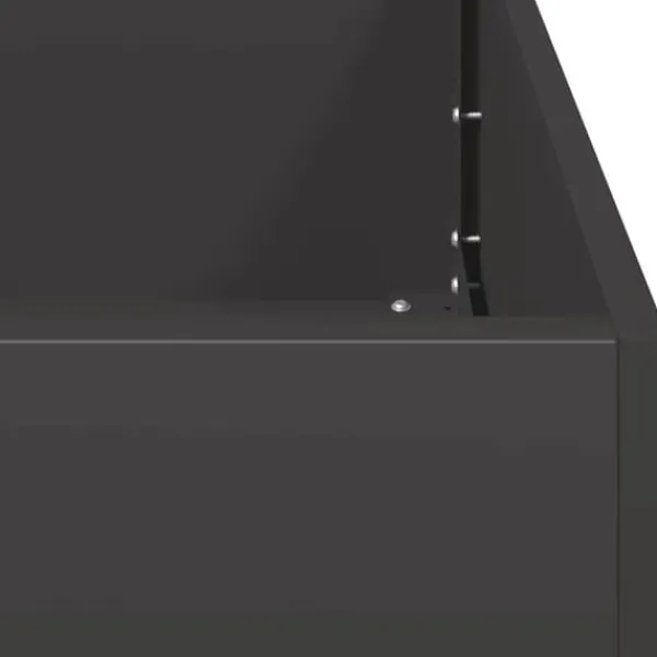 Elegant planteringskärl i kallvalsat stål | 120x80x80 cm | Färg: Svart