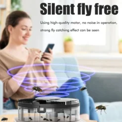 Sale Elektrisk automatisk roterande flugfälla Uppladdningsbar Kraftfull hushållsflugfälla för familjer inomhusbruk Flugsmällor