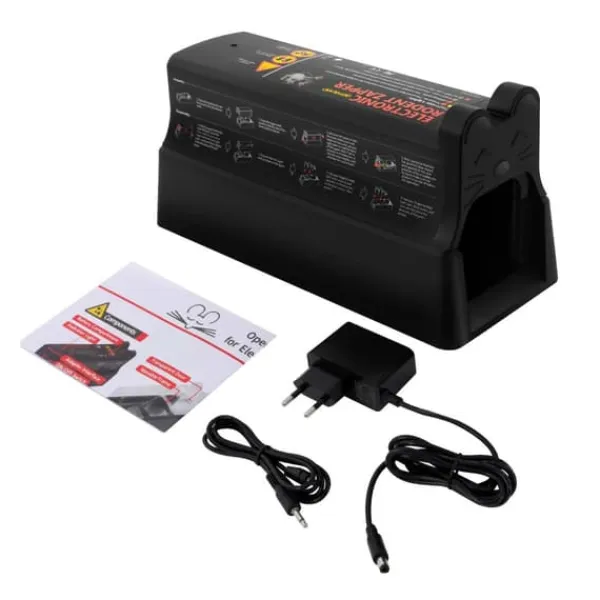 Best Elektrisk mus- och råttfälla - Elektronisk skadedjursfälla - EU-standard 220V 60Hz - 7000V högspänning - 27,5×11,9×12,5 cm - Svart Skadedjursfällor