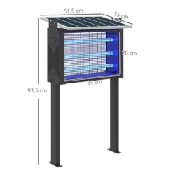 Sale Elektrisk mygg- och insektsdödare - UV-lampa - 25 W LED - För utomhusbruk - Lila ljus - Svart Insektsmedel & Djuravvisande Medel