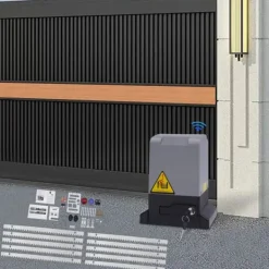 Elektrisk skjutgrindsöppnare - MD370/MD550/MD750 - 220V - 370–750 W - 6 m skena - upp till 800–1600 kg - Ljusgul
