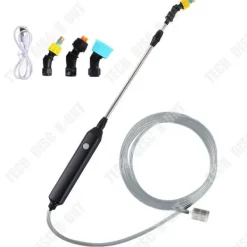 Elektrisk spruta - TD - Teleskopisk slang 5m - 2400mAh - Munstycke i koppar - Ergonomisk