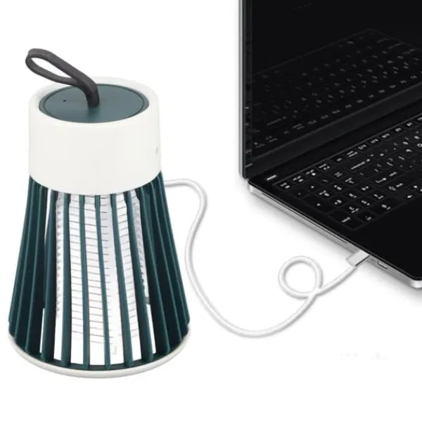 Online Elektrisk USB uppladdningsbar flugfälla lampa för inomhus utomhus - grön Flugsmällor