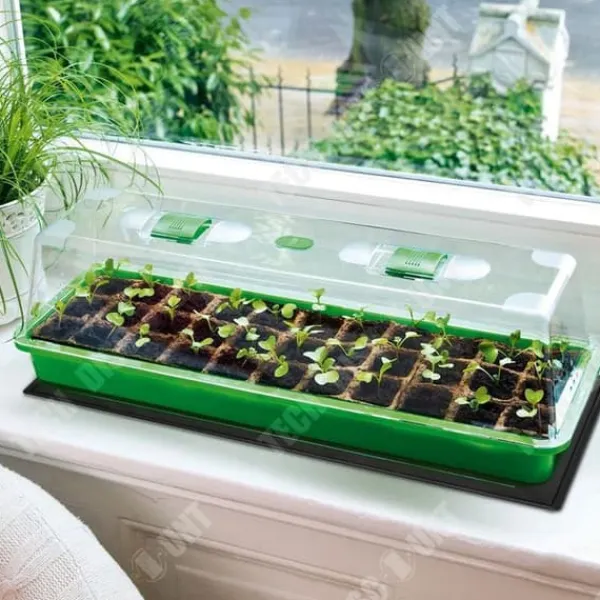 Sale Elektronisk värmematta - TECH DISCOUNT - 2 stycken - 25x52cm - Svart - Multifunktionell Kit För Växt- & Örtplantering