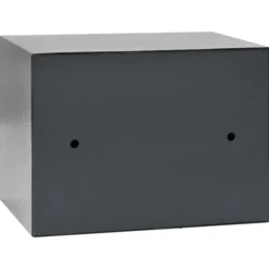 Elektroniskt digitalt säkerhetsskåp i mörkgrått | Storlek: 23x17x17 cm | Material: Stål