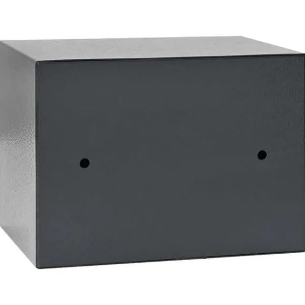 Elektroniskt digitalt säkerhetsskåp i mörkgrått | Storlek: 23x17x17 cm | Material: Stål