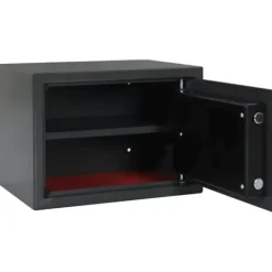 Hot Elektroniskt digitalt skåp med fingeravtryckslås | Färg: Mörkgrå | Storlek: 25x35x25 cm Kassaskåp