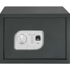 Hot Elektroniskt digitalt skåp med fingeravtryckslås | Färg: Mörkgrå | Storlek: 25x35x25 cm Kassaskåp