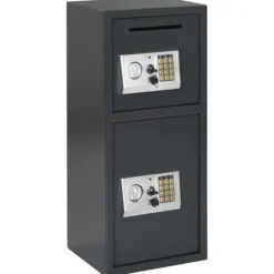 Sale Elektroniskt Digitalt Valv Mörkgrå 35x31x80 cm Stål Kassaskåp