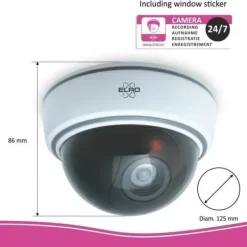 ELRO CDD15F Indoor Dummy Dome Kamera - Blixt - 2 Pack