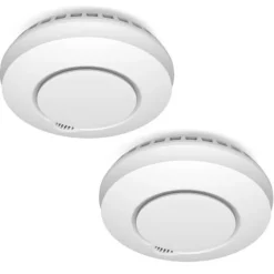 Best ELRO Connects FZ5002R Trådlös Rökdetektor - Anslutbar - Testad enligt DIN EN14604 - med Värmesensor - 2 Styck Vit Rök- & Koloxiddetektorer