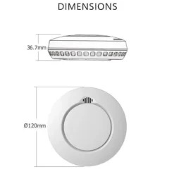 Best ELRO Connects FZ5002R Trådlös Rökdetektor - Anslutbar - Testad enligt DIN EN14604 - med Värmesensor - 2 Styck Vit Rök- & Koloxiddetektorer