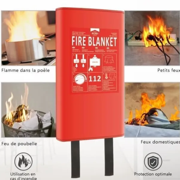 ELRO FB1800 Brandfilt - Stel - 1,8M x 1,2M Brandfilt