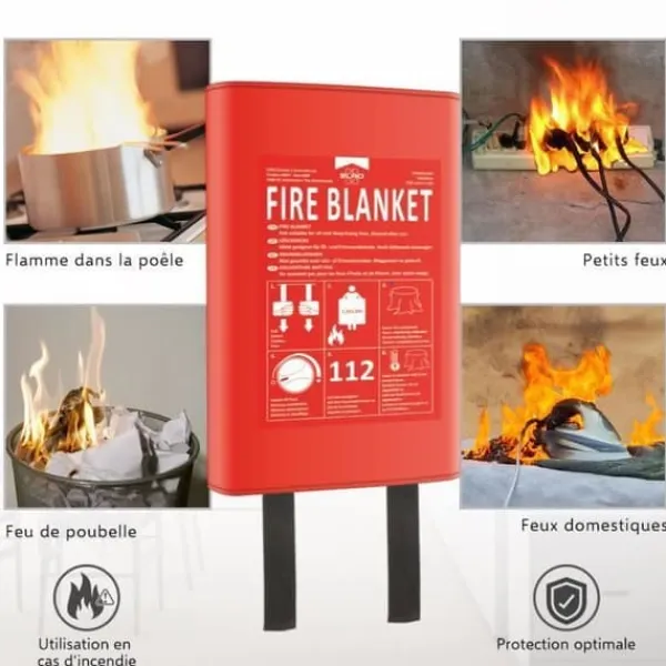 ELRO FB1300 Brandfilt - Stel - 1,2M x 1,2M