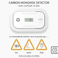 ELRO FC5003 kolmonoxiddetektor - 10 års sensor - med display
