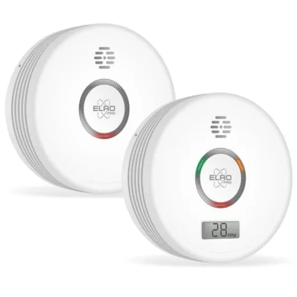 ELRO FF4910 PRO Brandsläckningssats - rökdetektor och kolmonoxiddetektor med 10 års batteri