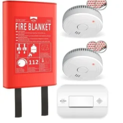Outlet ELRO FF0404 Set med 2 CO-rökdetektorer med 1,2 m hårt skydd Rök- & Koloxiddetektorer